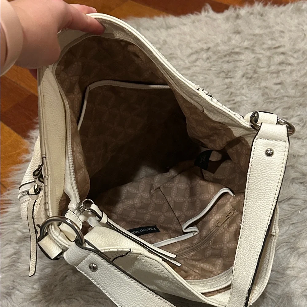 Franco‎ Sarto White Pleather Hobo Bag